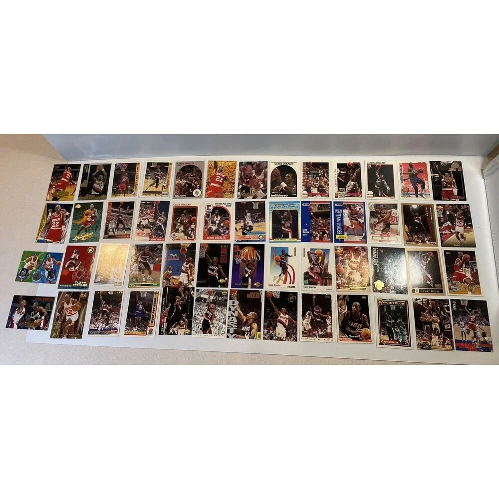 Clyde Drexler 52-Card Lot Inserts, Parallel, All Different Trail Blazers Rockets